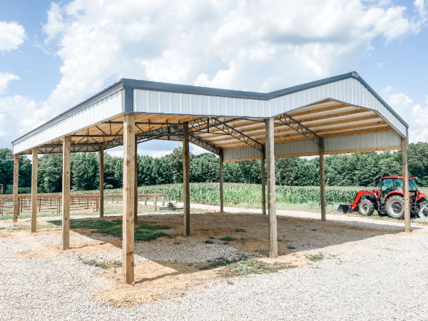 Blue Steel Manufacturing roof only post frame farm storage building
