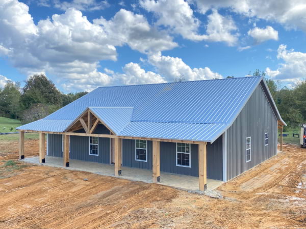 Blue Steel Manufacturing post frame shop home